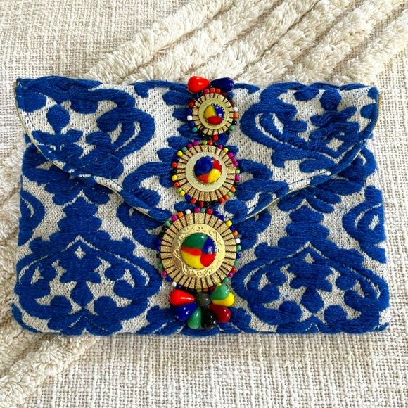 Steven By Steve Madden Handbags - Steven by Steve Madden beautiful embroidered and beaded clutch/shoulder bag
